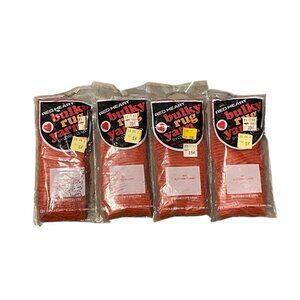 Lot Of 4 VTG Red Heart Bulky Rug Yarn #605 Autumn Flame, Latch Hook Acrylic NOS
